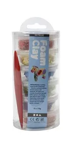 Plastelína "Foam Clay", 6 farieb, CREOTIME